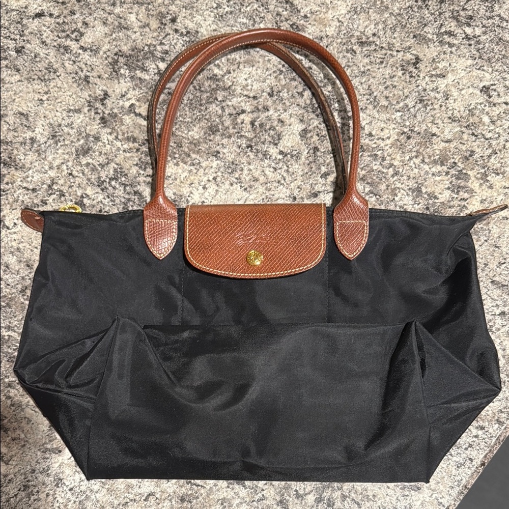 Elegant Black and Brown Tote Bag